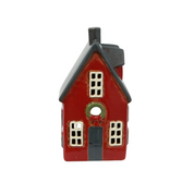 Alsace Tea Light Cottage Red with Wreath