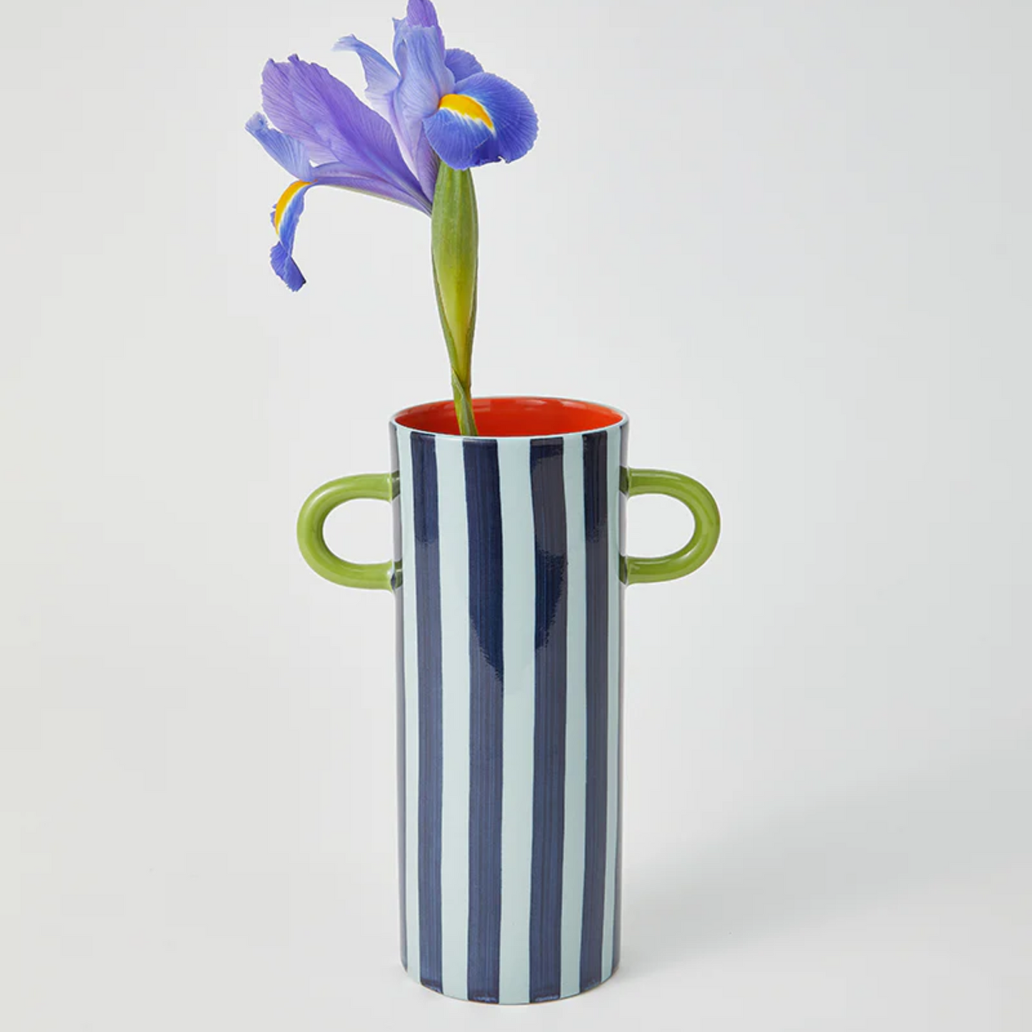 Griffe Blue Stripe Tall Vase