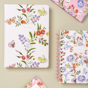 B6 Spiral Bound Notebook Cream Butterfly