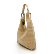 Leather Handle Tote Bag Natural