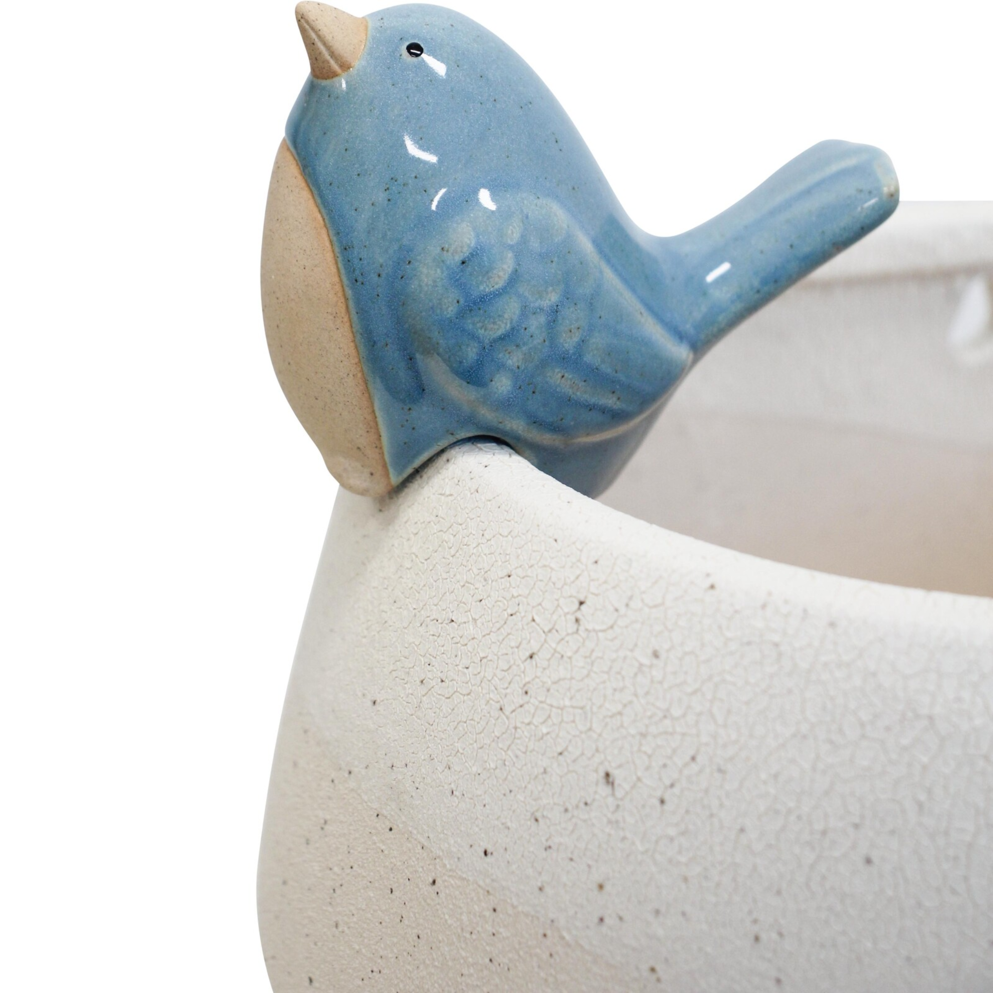 Bird Pot Sitter Soft Blue