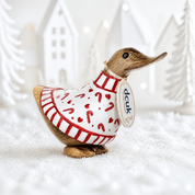 Candy Cane Christmas Ducky White Jumper