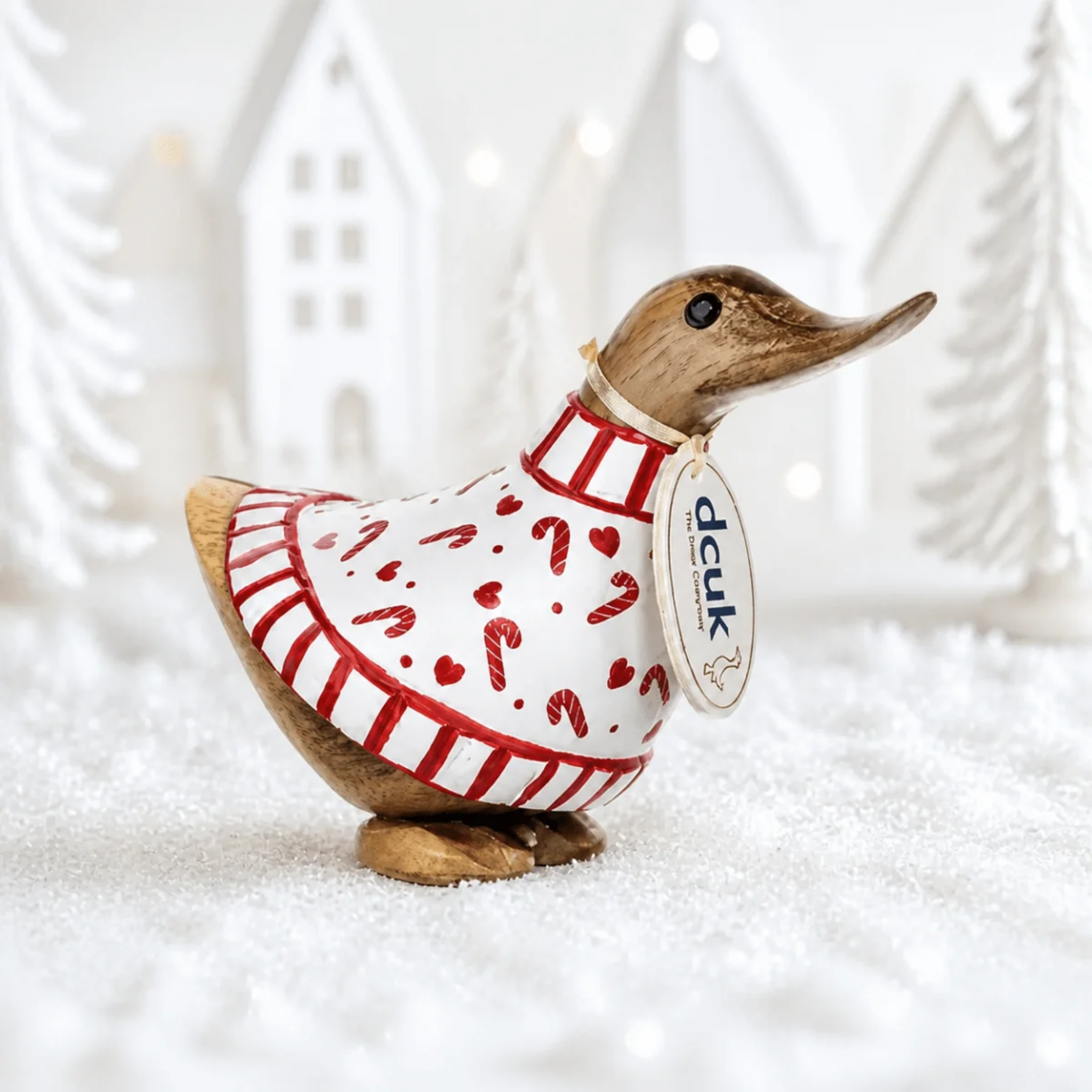 Candy Cane Christmas Ducky White Jumper