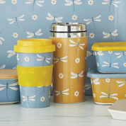 Bamboo & Stainless Steel Travel Mug English Meadow