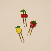 Set Of 3 Paperclips Fruit