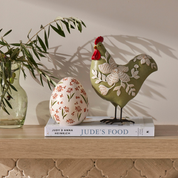Floral Egg Sculpture Russet