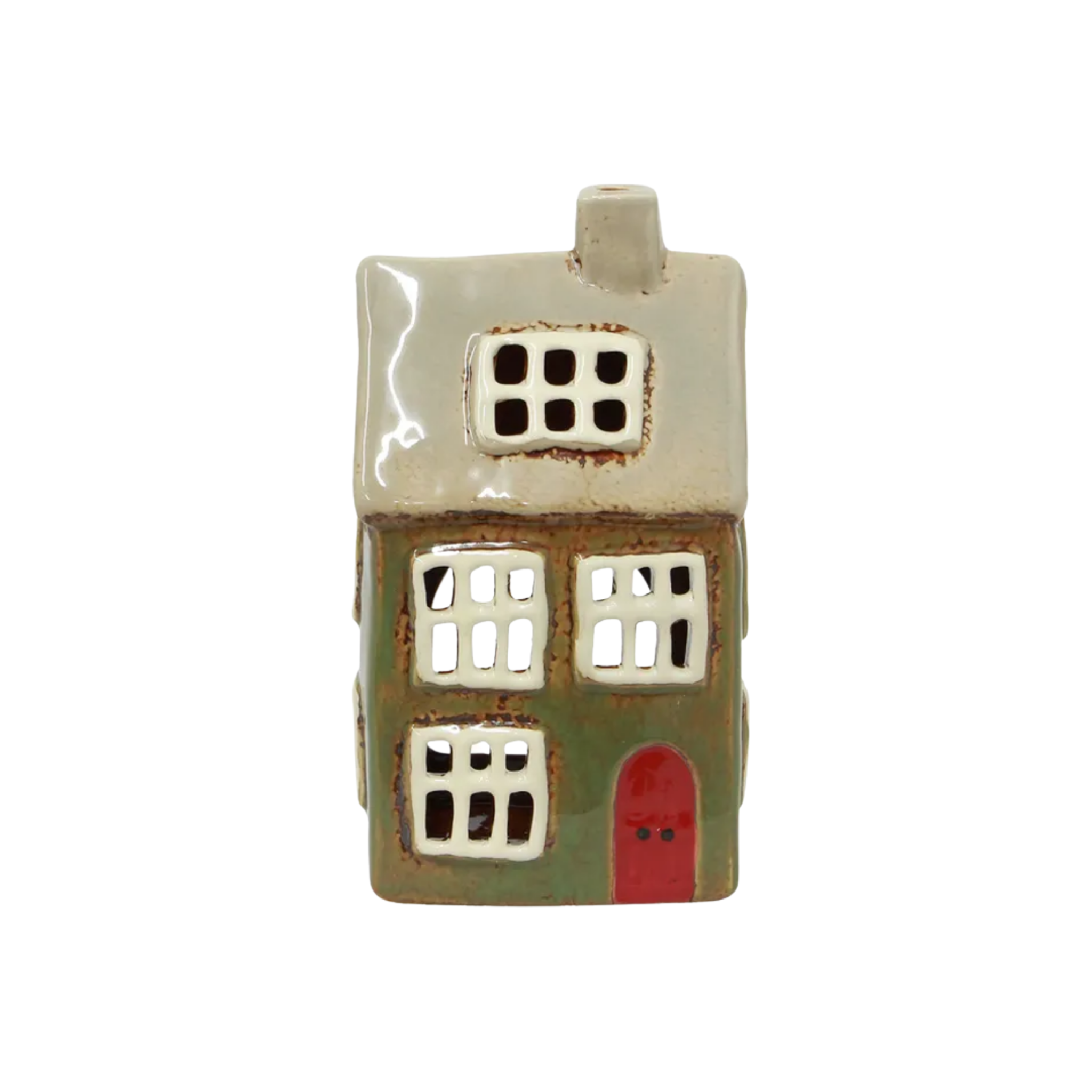 Alsace Tea Light House Christmas Green