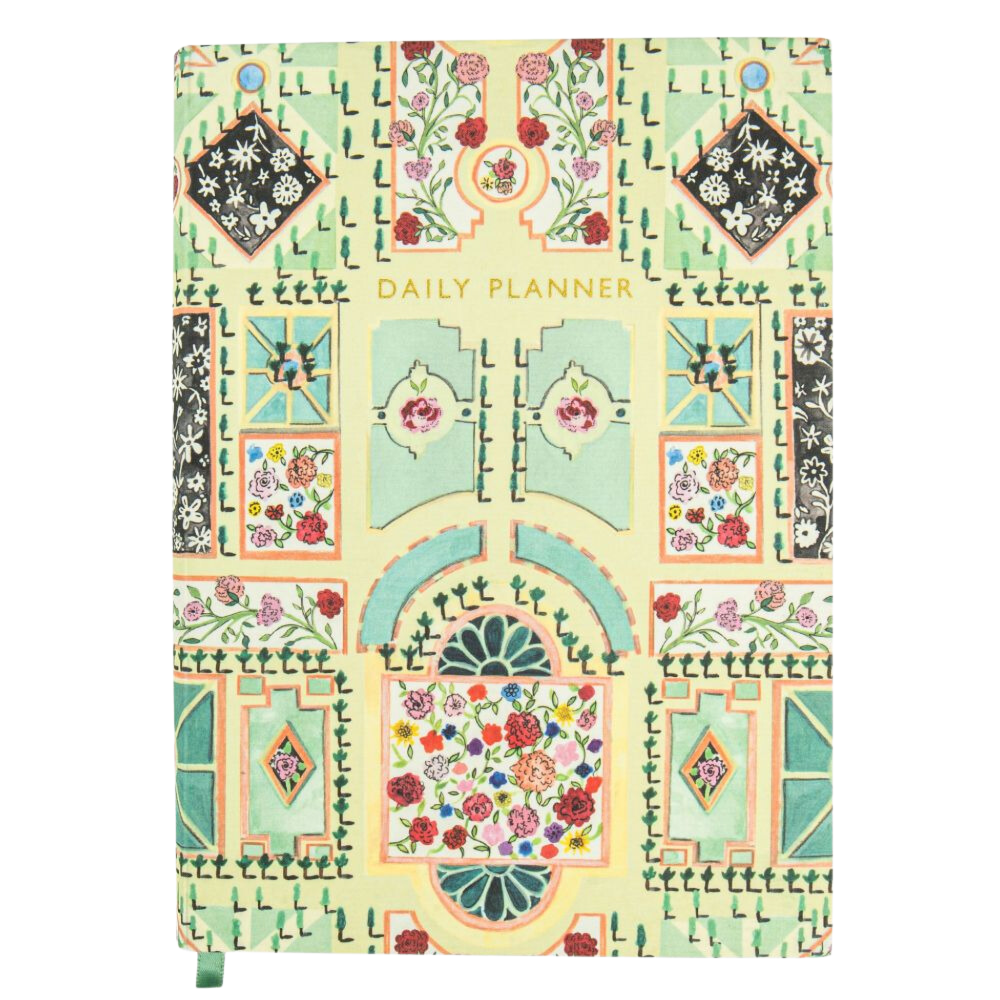 A5 Soft Cloth Cover Daily Planner Garden Print