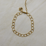 Texture Link Bracelet Gold