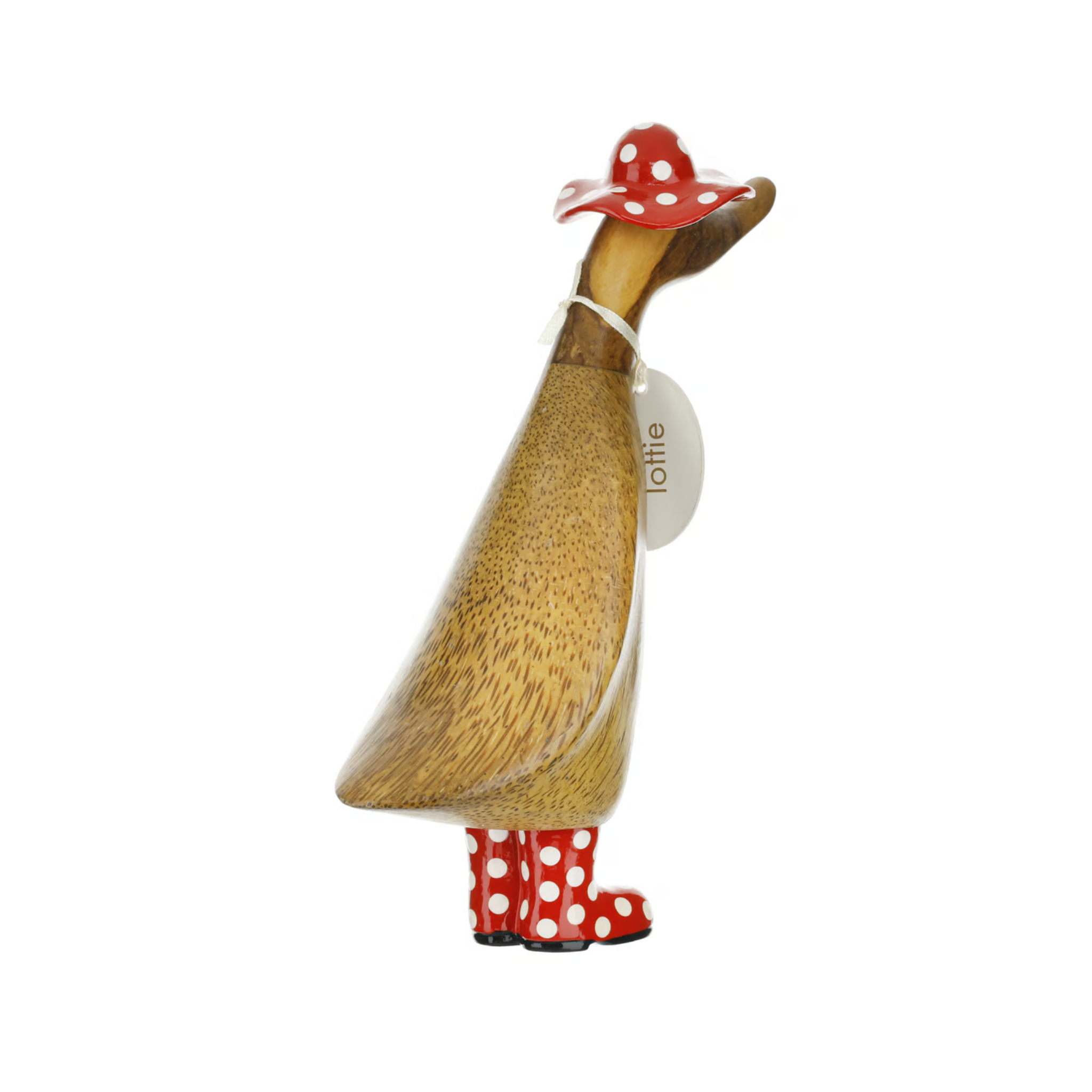 Spotty Hat & Boots Duckling Red