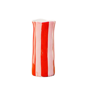 Pink & Red Stripe Small Vase