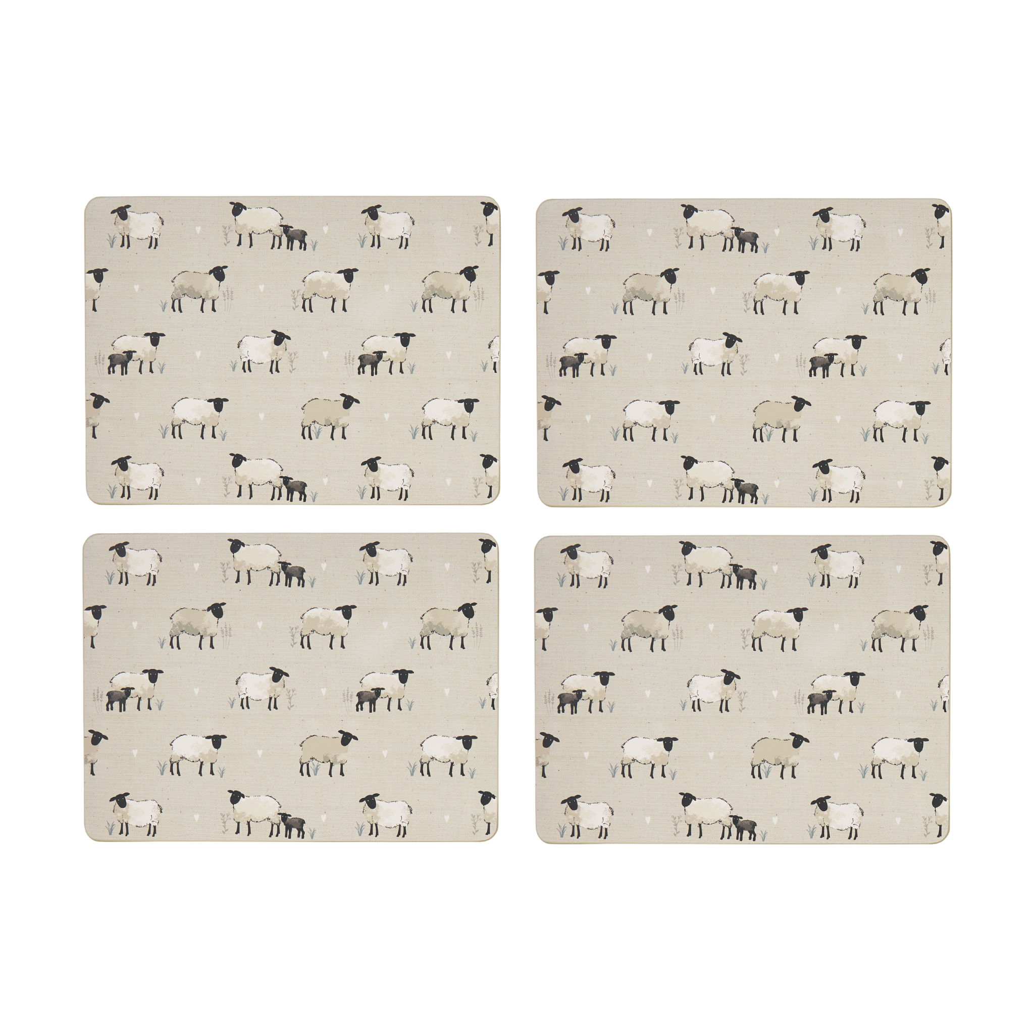 Set Of 4 Placemats Highland Sheep