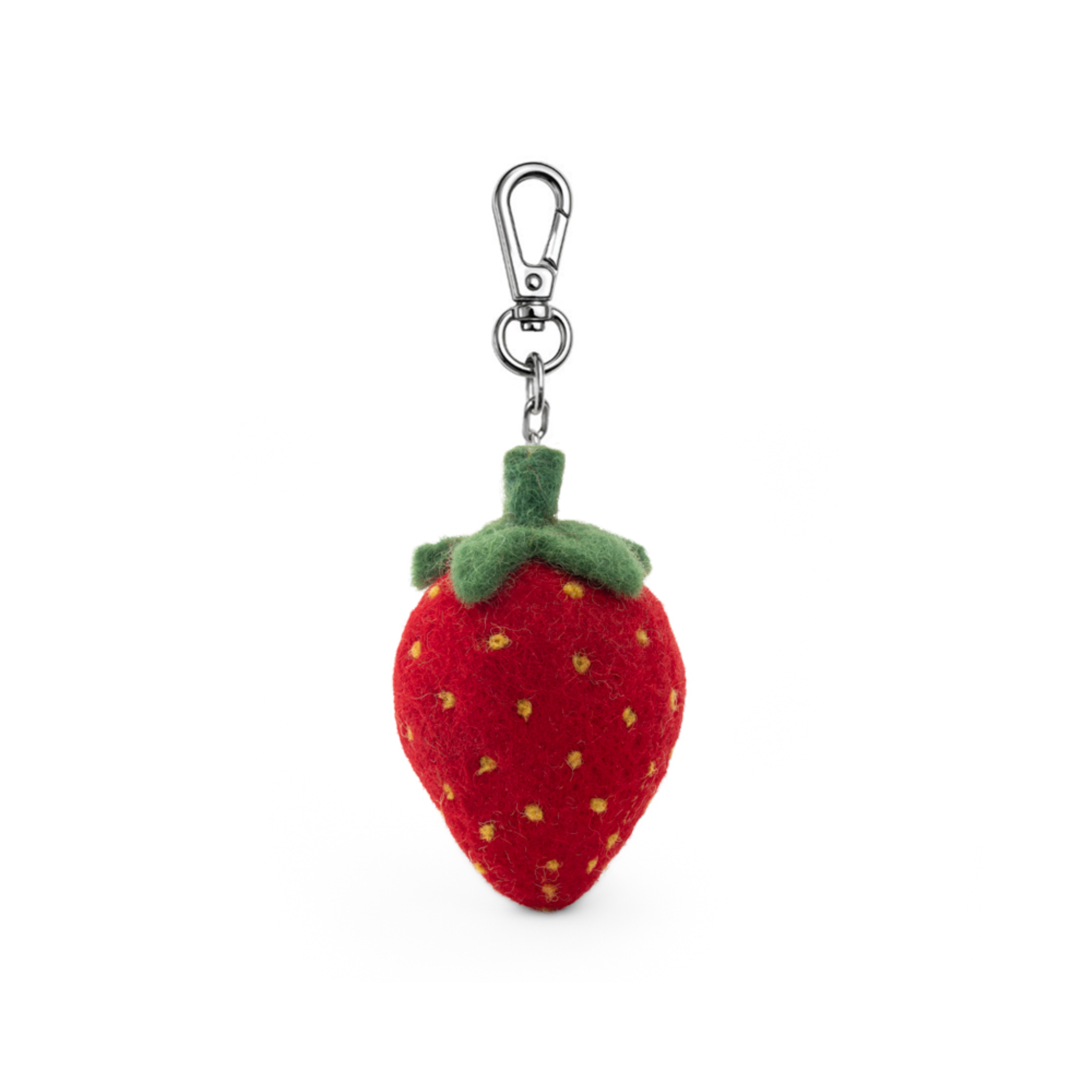 Felt Strawberry Keychain