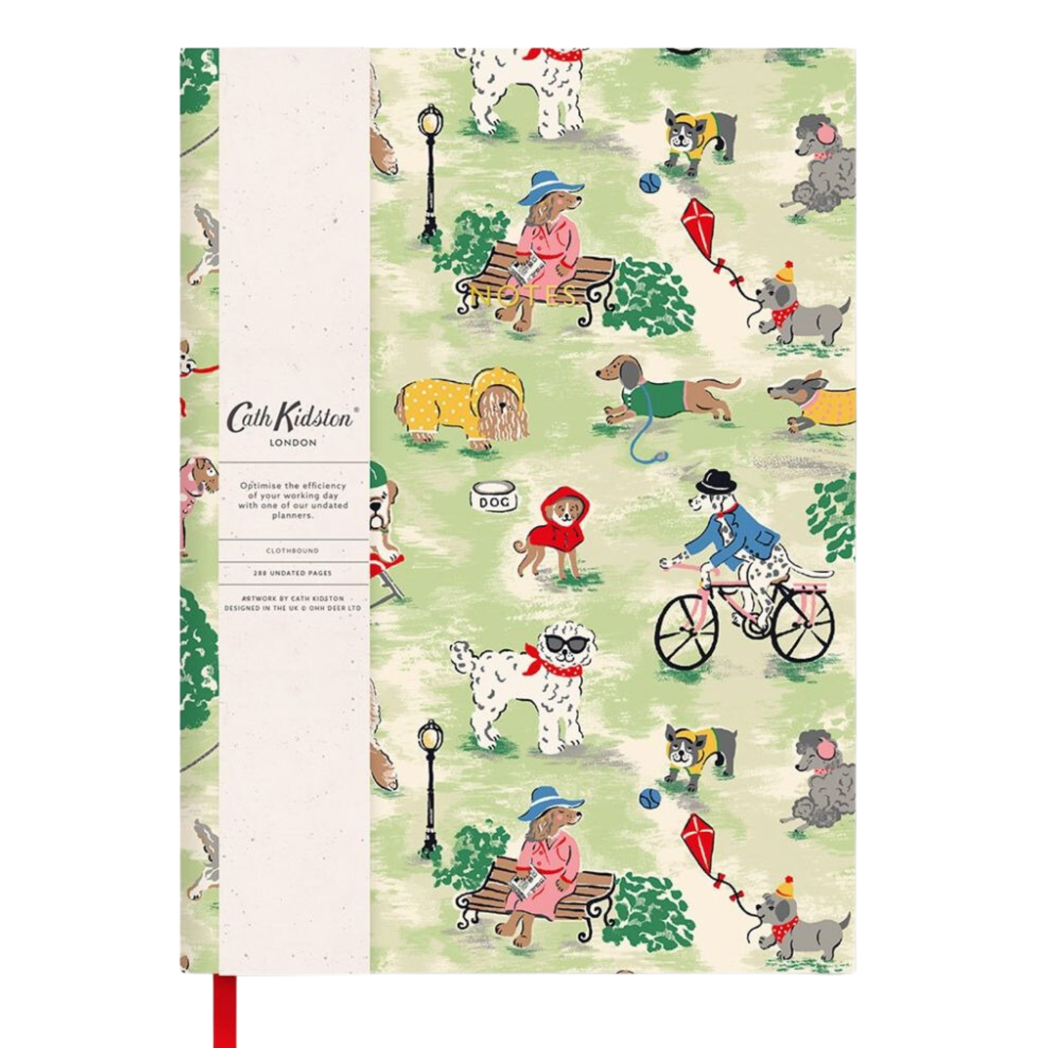 A5 Soft Cloth Cover Notebook Dogs In The Park