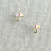 Umbrella Earrings White