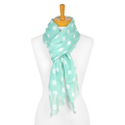 Light Green Polka Dot Scarf