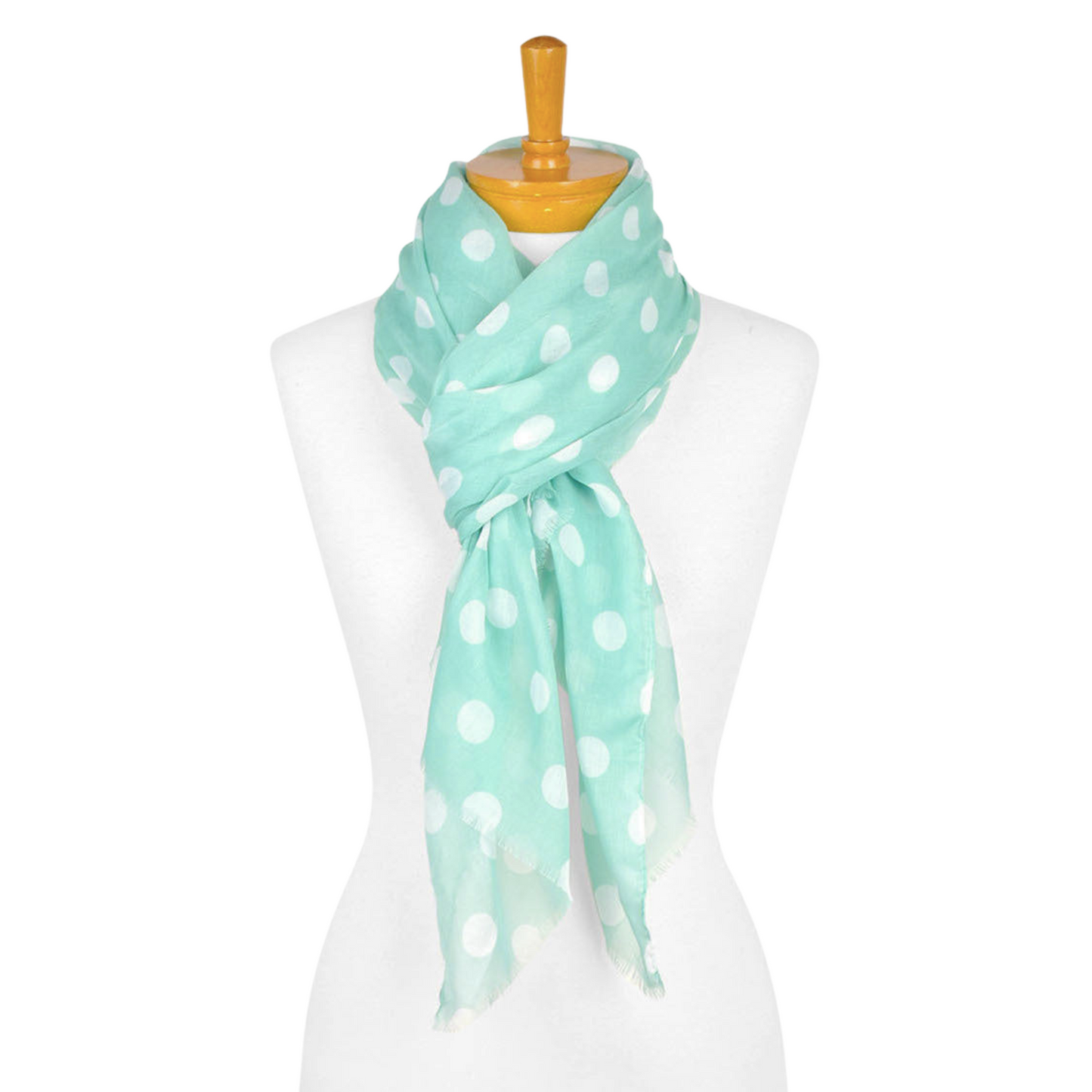 Light Green Polka Dot Scarf