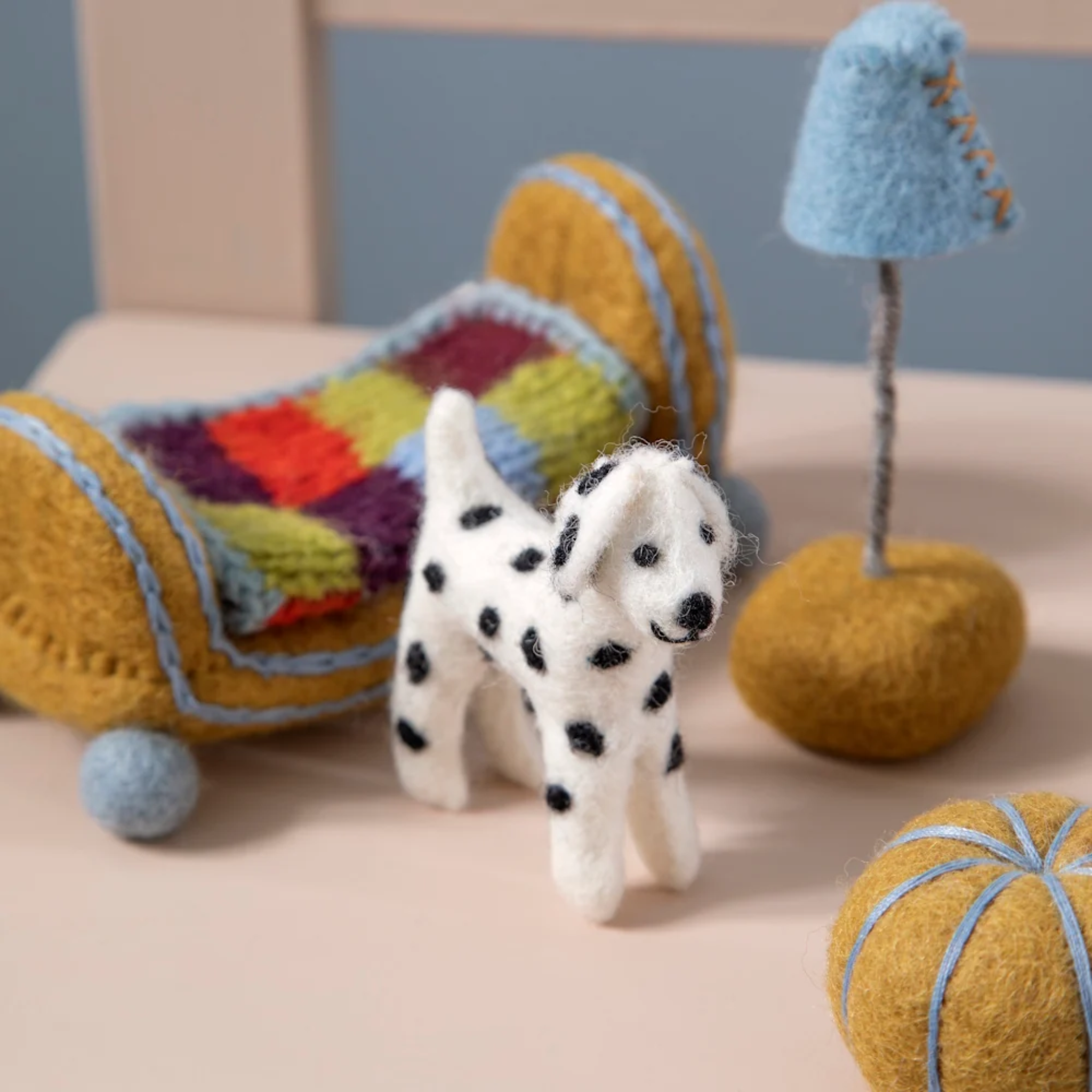 Mini Felt Bed Ochre