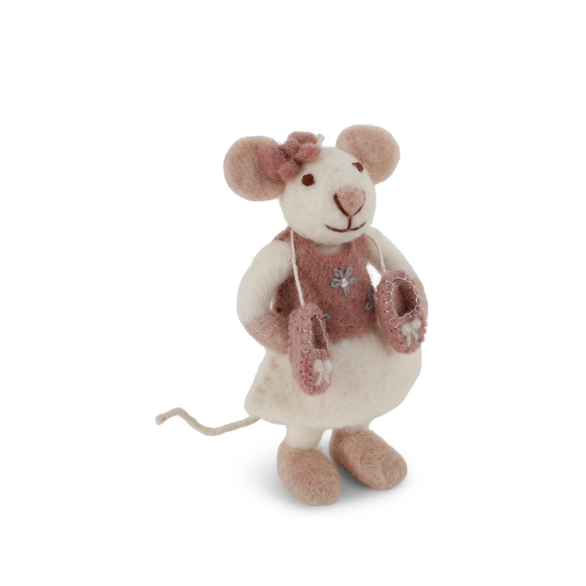 Ballerina Mouse Felt Hanging Decoration Small