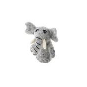 Handmade Felted Finger Puppet Elephant