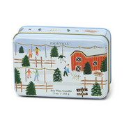 Holiday Tin Christmas Tree Farm Scene Vanilla Bean & Myrrh 5oz