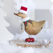 Traditional Tartan Christmas Ducky Elf Red