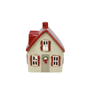 Alsace Tea Light Cottage Cream with Shutters