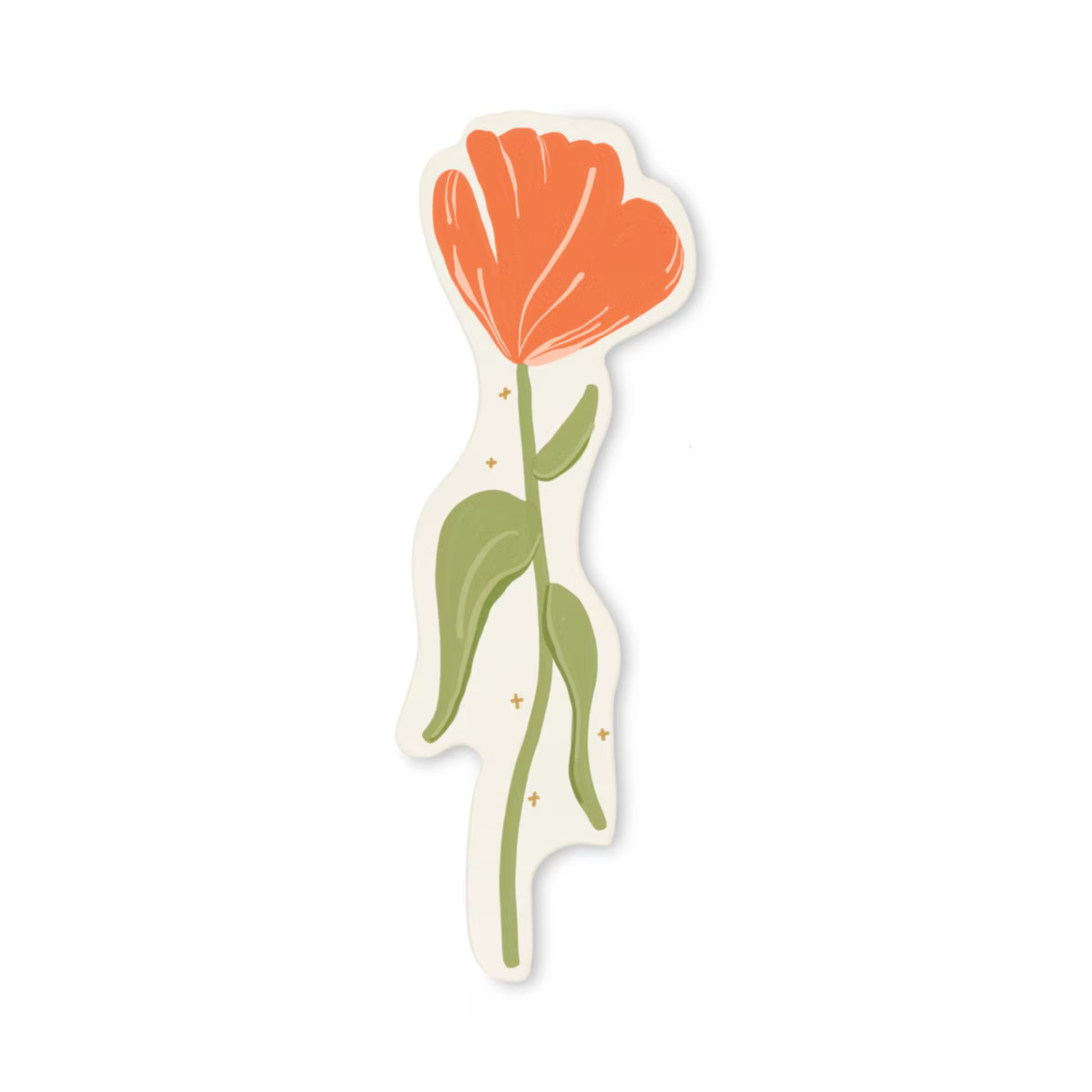Leatherette Floral Bookmark Poppy