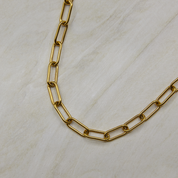 Chunky Paperclip Necklace Gold