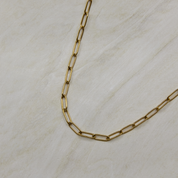 Paperclip Necklace Gold