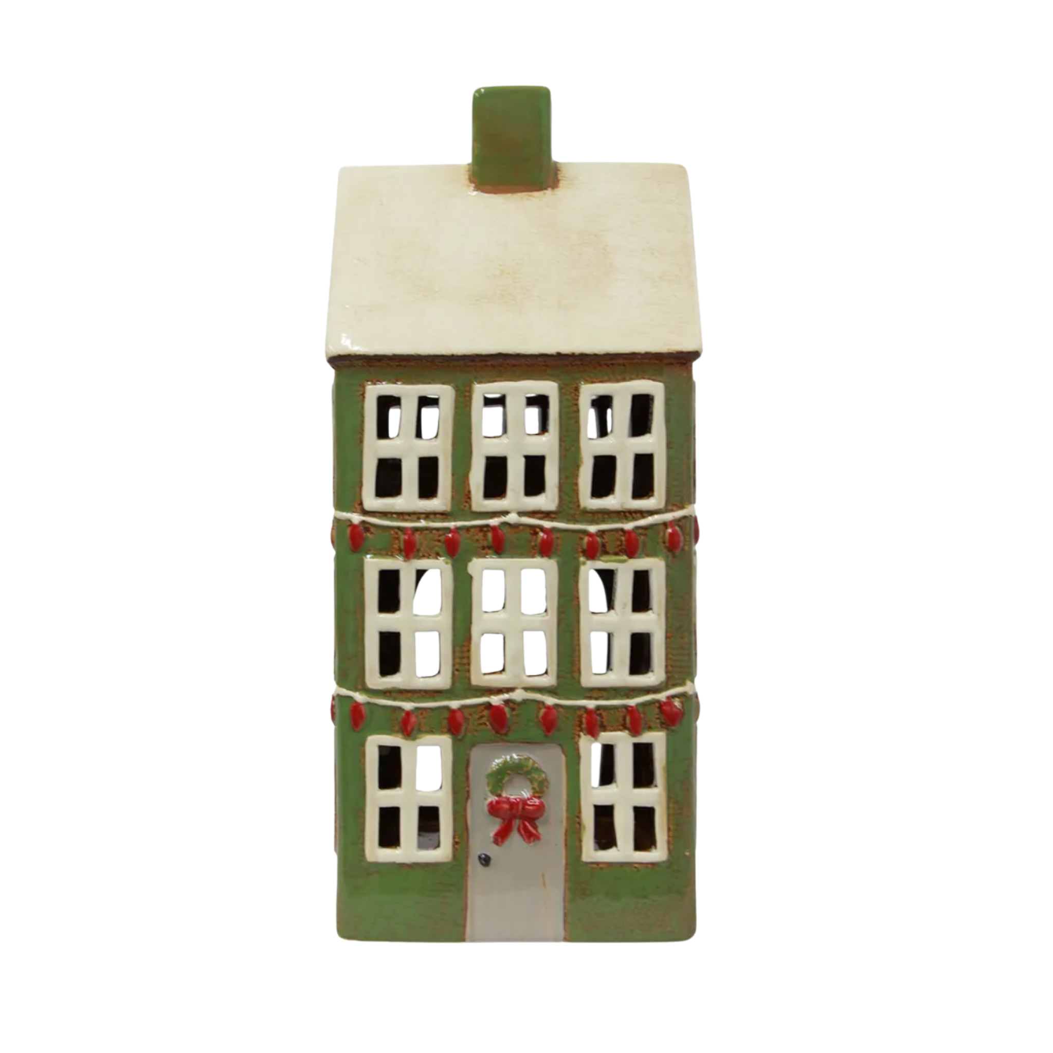 Alsace Tea Light Grande Chalet Christmas Green