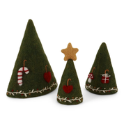 3-in-1 Felt Christmas Tree Decoration Green