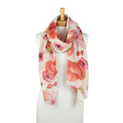 Red Blushing Poppies Scarf
