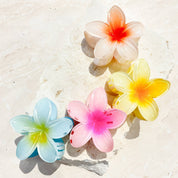 Aloha Flower Claw Clip Blue