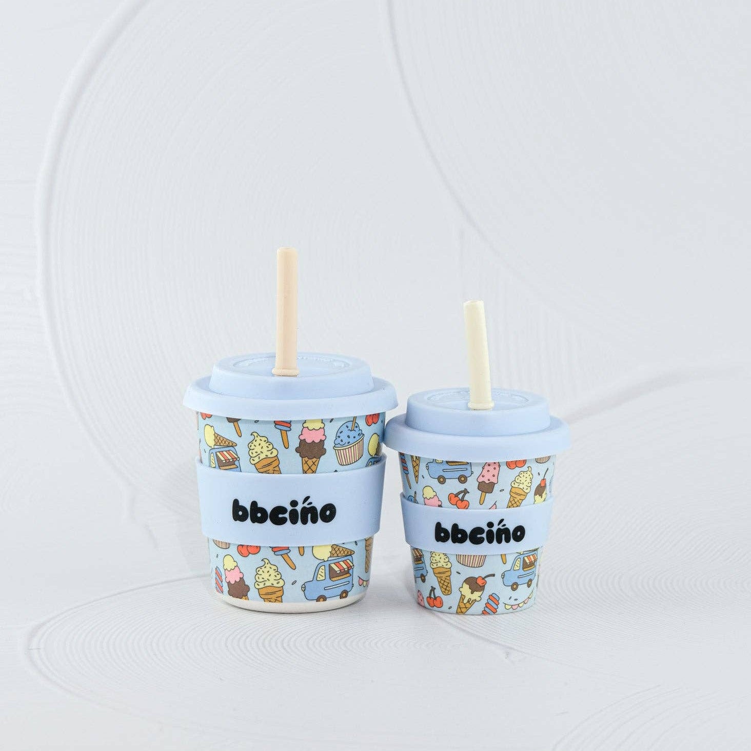 Reusable Babycino Bamboo Cup Scoops in Blue (120ml)