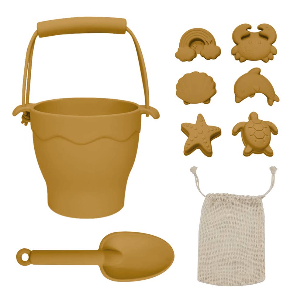 Silicone 8PC Bucket & Spade Set Sunshine