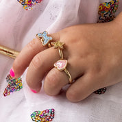 Glitter Rings Set Fairies in the Garden