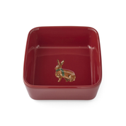 Heritage Hare Nibble & Dip Bowl Red