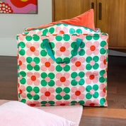 Jumbo Storage Bag Pink and Green Daisy
