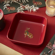 Heritage Hare Nibble & Dip Bowl Red