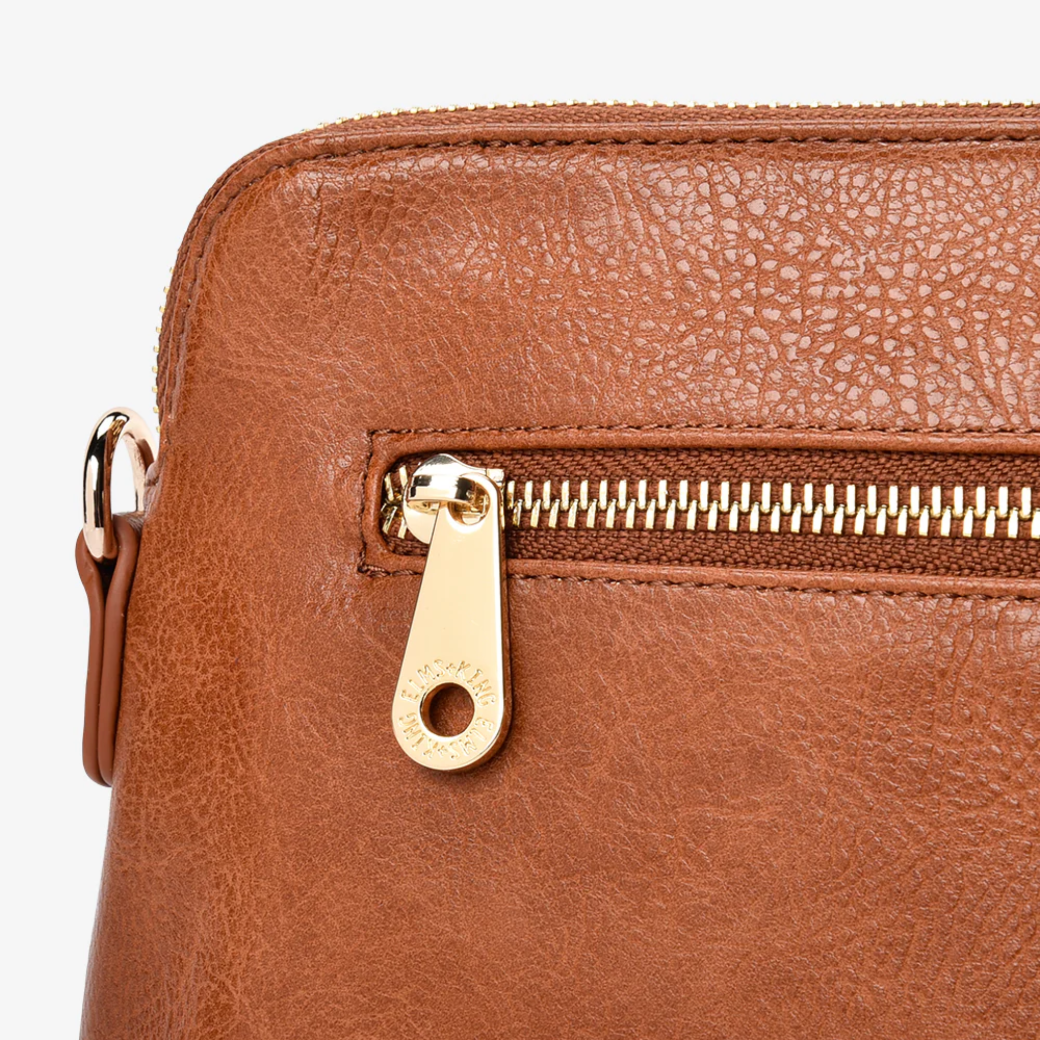 Burbank Crossbody Large Tan Pebble