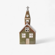 Alsace Tea Light Church Olive Green