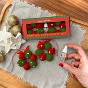 Festive Felt Fresheners Fir Tree Red & Green Polka Dots