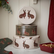 Heritage Hare Set Of 3 Round Cake Tins