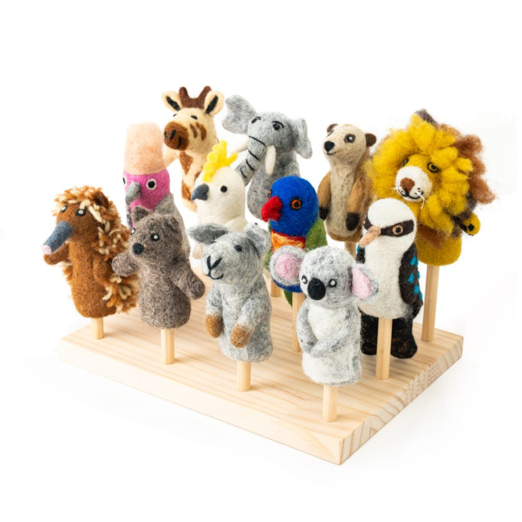 Handmade Felted Finger Puppet Meerkat