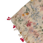 Ivory Floral Garden Scarf