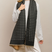 Black Petite Fleur Scarf