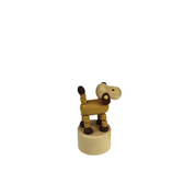 Wooden Dancing Push Puppet Farm Animal Dog