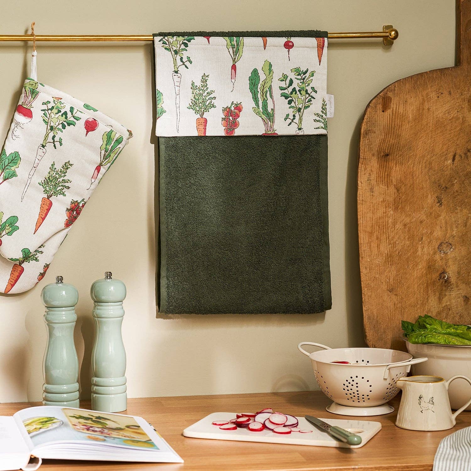 Garden Vegetables Roller Hand Towel