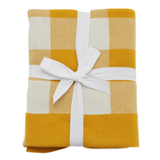 Gingham Baby Blanket Mustard